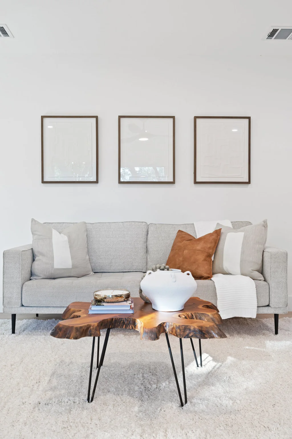 Staged Croftwood living room with modern finishes