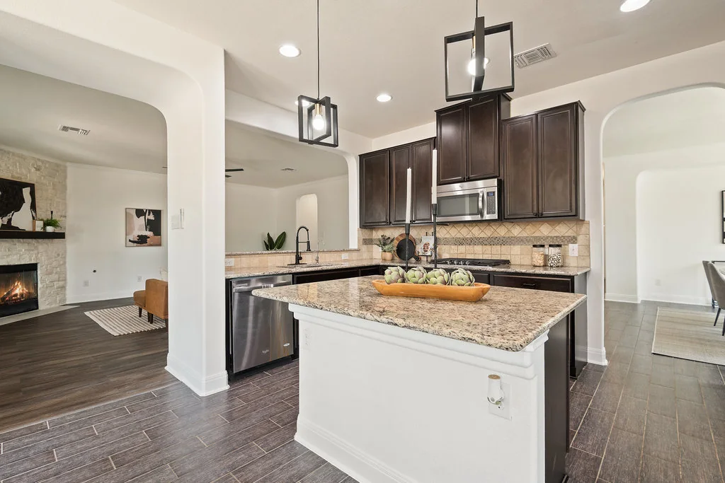 Finished Westbury kitchen with large island